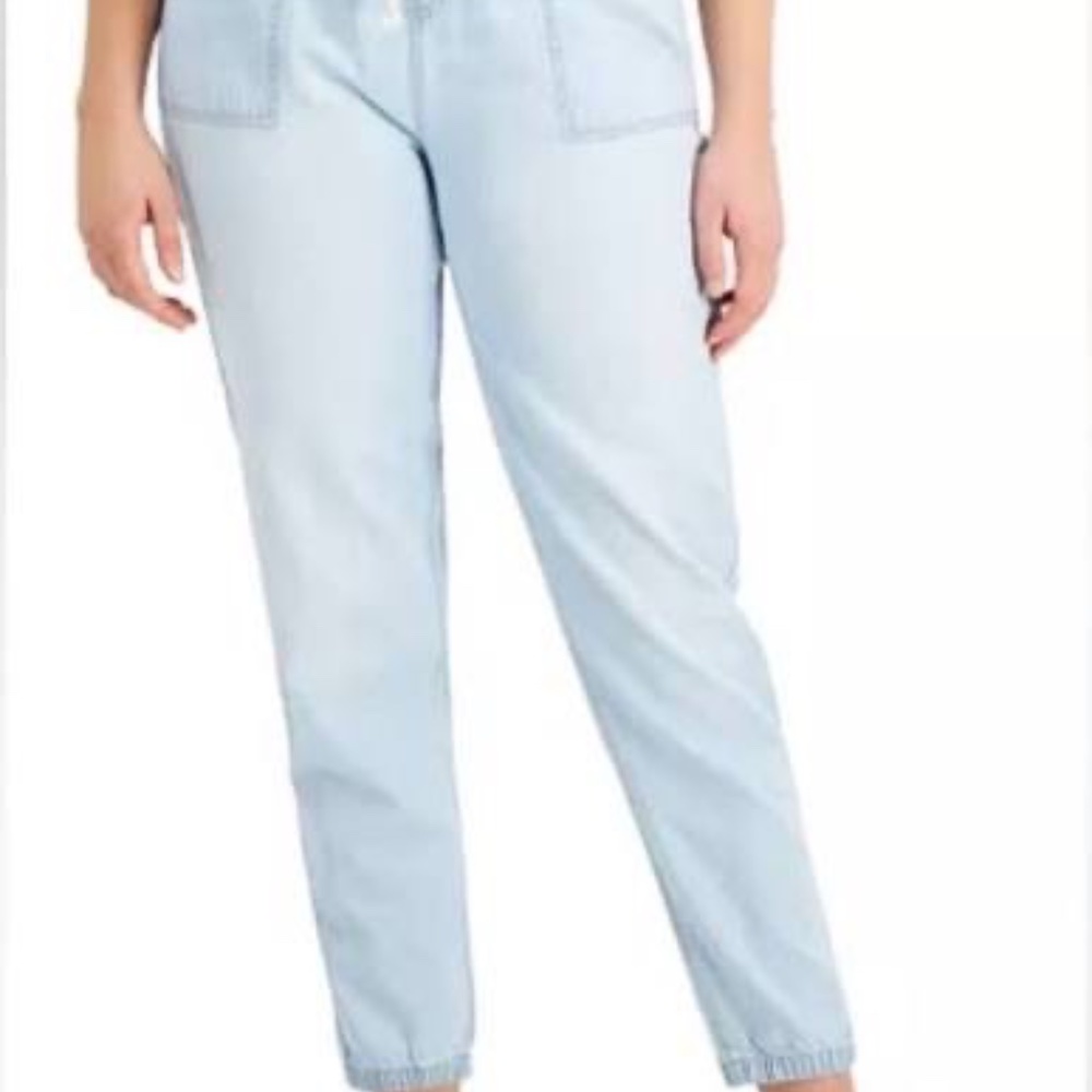 Celebrity Pink Faded Light Blue Jean Joggers